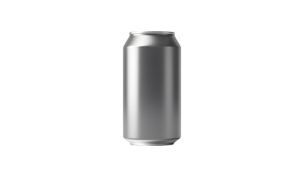Aluminum can, a sleek and modern container for beverages, perfect for showcasing branding and product design in studio shot
