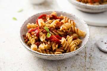 Pasta with sun dried tomatoes