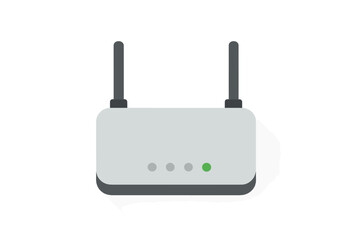 Wireless network router device with external antennas and indicator lights