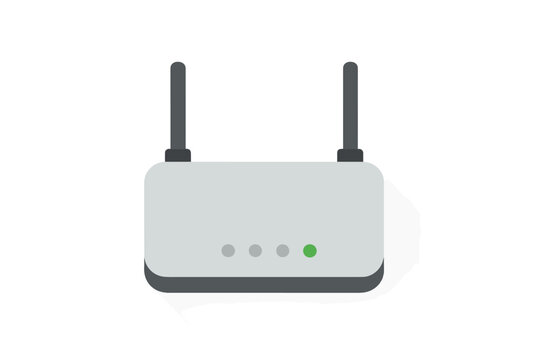 Wireless network router device with external antennas and indicator lights
