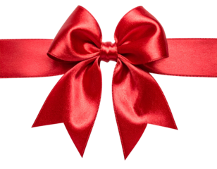 Luxurious satin ribbon bow tied with elegant folds