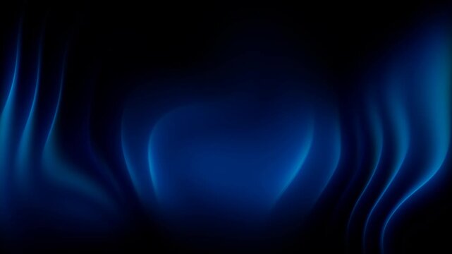 abstract futuristic background animation of dark fluid shapes motion with glowing blue lights, 4k seamless corporate background loop	