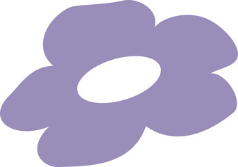 Purple Flower With Hole Center