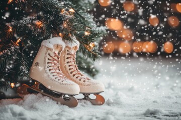 christmas boot on snow