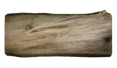 gray-brown board on white isolated background