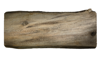 gray-brown board on white isolated background