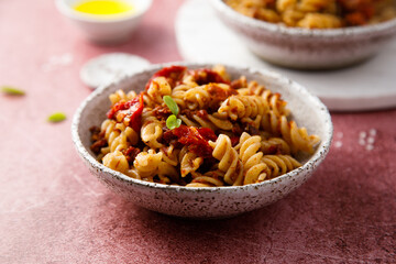 Pasta with sun dried tomatoes