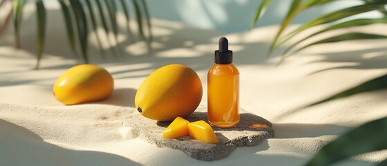 Vibrant Fresh Mango Slices Whole Display