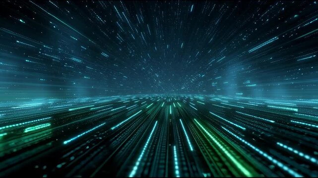 Cyber Data Tunnel Loop Background (4K)