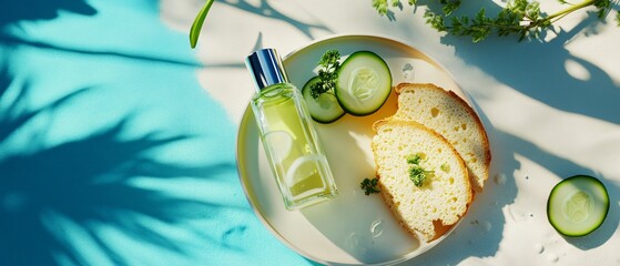 Delicious Cheese Bread with Fresh Cucumber