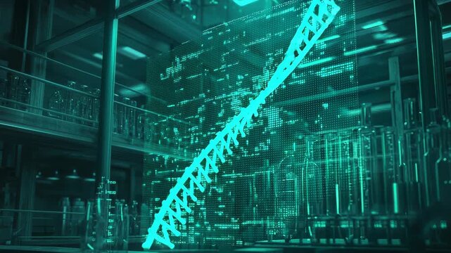Biotechnology laboratory researching dna sequencing and genetic development