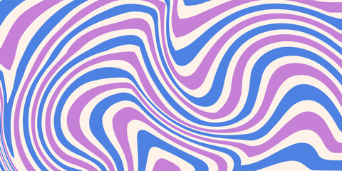Abstract Trippy Hand Drawn Groovy Pattern Vector Design. fluid background.