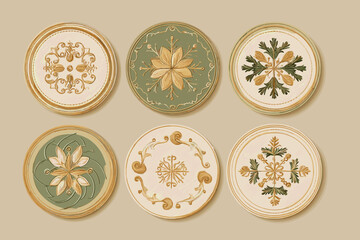 Minimal Korean Heritage Medallion Pattern