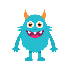 Cute Monster Vector Cartoon Monster Mascot Illustration Design