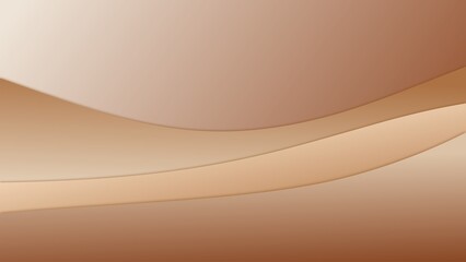 Abstract brown background with wavy layers for presentation template design