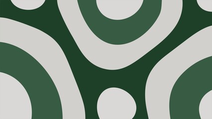 Abstract green background with rounded shapes for presentation template design