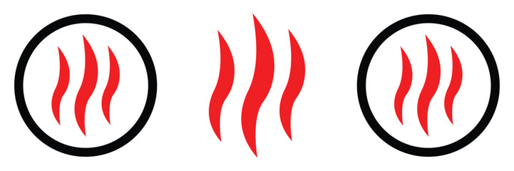 No Odor and Smoke Symbol Set – Anti Bad Smell, Odor Control, and Forbidden Smoke Vector Icons Collection