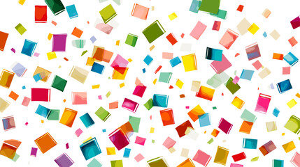 Colorful Abstract Geometric Watercolor Confetti Illustration