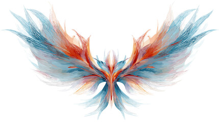 Colorful Abstract Phoenix Feather Illustration