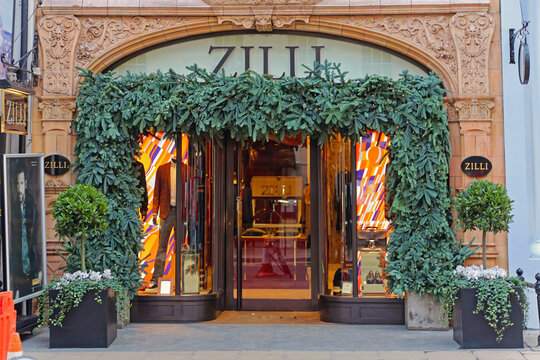 French Fashion Store Zilli Shop in London United Kingdom at Winter
