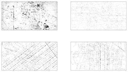 Collection of four grunge dust texture background.