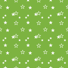 white star with green background pattern