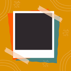 Retro polaroid photo frame for your text or photos