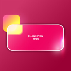Modern minimalist background with a glowing pink rectangle and neon blur effect. Elegant layout for web design and presentations with smooth gradients and light reflections