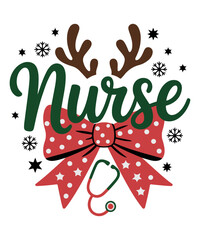 Cute Reindeer Antlers and Bow Design
