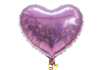 Isolated heart-shaped balloon for birthday party, wedding decoration or Valentine's Day event
