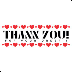 Thank You for Your Order Vector Design | Creative Graphic Template. Minimal “Thank You for Your Order” Vector Art. Elegant Thank You for Your Order Illustration. Creative Thank You for Your Order