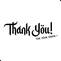 Thank You for Your Order Vector Design | Creative Graphic Template. Minimal “Thank You for Your Order” Vector Art. Elegant Thank You for Your Order Illustration. Creative Thank You for Your Order