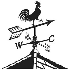 Fototapeta premium wind vane on blue sky