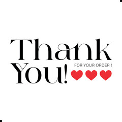 Thank You for Your Order Vector Design | Creative Graphic Template. Minimal “Thank You for Your Order” Vector Art. Elegant Thank You for Your Order Illustration. Creative Thank You for Your Order