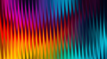 Abstract and vibrant background with a rainbow gradient featuring vertical lines creating a dynamic pattern