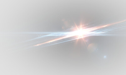 Radiant orange and yellow sparks fly outward from a glowing core, creating a warm and energetic explosion with lens flare effects. PNG