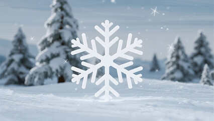 Winter, Snowflake, Landscape, Nature, Snow, Season, Design, Background