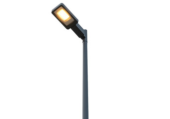 Isolated Modern Street Light Illuminating Against Sky for Urban Lighting Needs and Safety Use