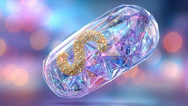 3D Selenium Capsule Illustration Boosting Antioxidant Defense and Immune System Function, Floating Vitamins Concept