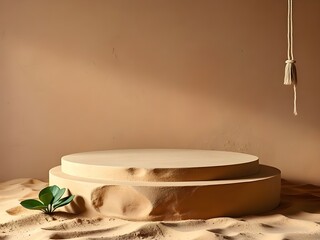 Desert Showcase: Minimalist Product Podium