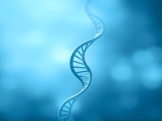 Genetic Code: Blue Double Helix DNA Structure