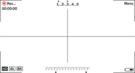 video recording screen camera viewfinder display on isolated transparent display 