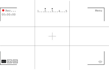 video recording screen camera viewfinder display on isolated transparent display 