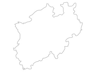 Obraz premium North Rhine-Westphalia Outline