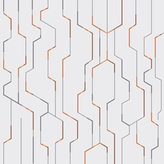 Abstract Circuitry Network with Interconnected Geometric Lines