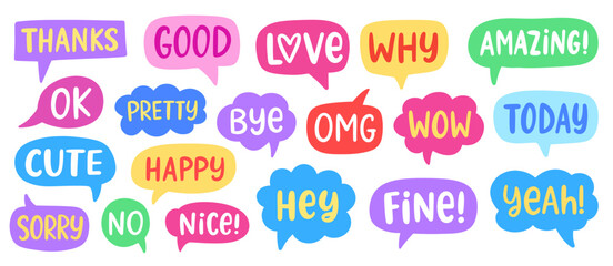 Chat Bubbles Social Media Message Speech Clouds