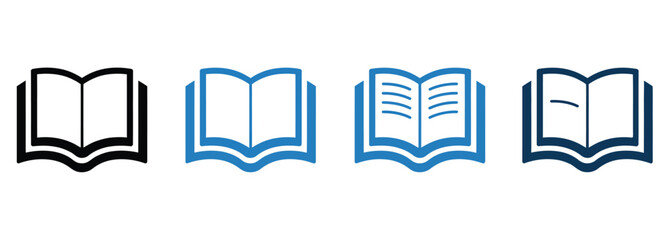Unlock your potential with our captivating book icons perfect for learning platforms and educational apps, each design offering a unique visual style to enhance your user experience