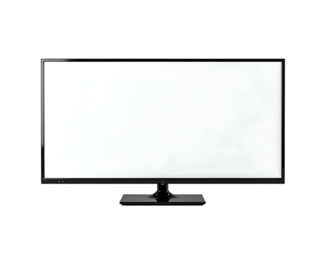 Modern flat-screen display with minimalist stand