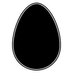 Black and white button with white background