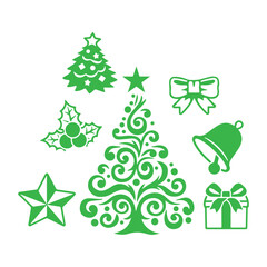 Festive Christmas Vector Set with Holiday Icons